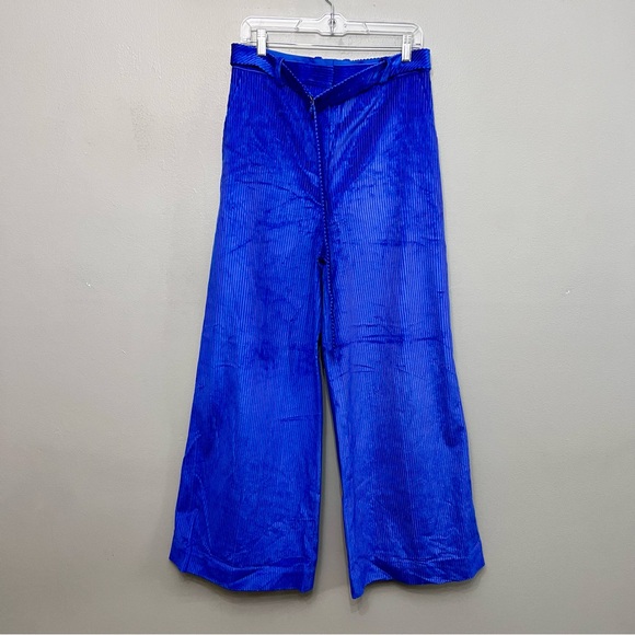 NWOT COS Royal Blue Women’s Corduroy Wide Leg Pants Size 10 - Picture 3 of 11